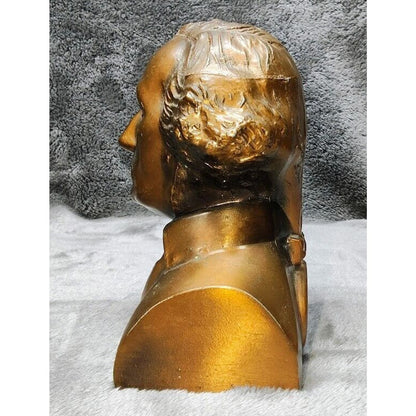 Vintage George Washington Banthrico Piggy Bank Copper Bust Paperweight Collector