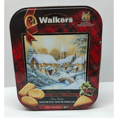 Kirkland Walkers Premium Shortbread Cookies Collectible Large Empty Tin Can