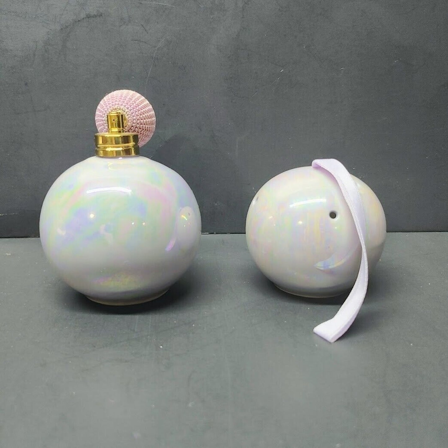 Iridescent Glass Perfume Bottle Atomizers Ceramic Pomander Fragrance Ball potpourri Holder