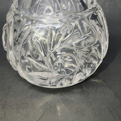 Crystal Clear Cut Glass Art Deco Decanter with Stopper Cruet