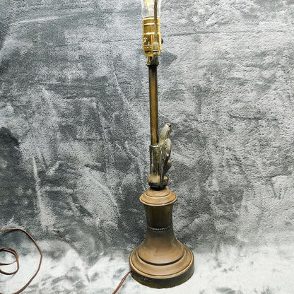 Vintage Federal Art Brass & Wood American Eagle Bird 28" Table Lamp - Tested