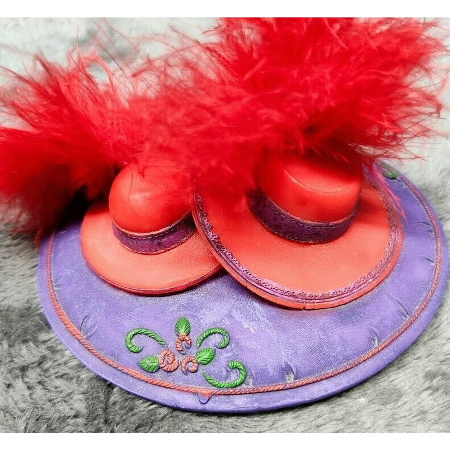 Red Hat society items 4 pcs - shelf sitter, bobble head, earrings, trinket box