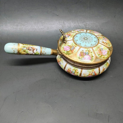 Gorgeous Porcelain Silent Butler with Courtship Panels Arnart Royal Vienna MINT