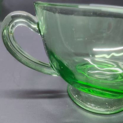 Set of 6 - Vintage Uranium Glass Coffee/Tea Cups ( No Chips Or Cracks )