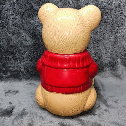 Vintage Unbranded Handmade Old Style Winnie the Pooh Ceramic Cookie Jar 1980's