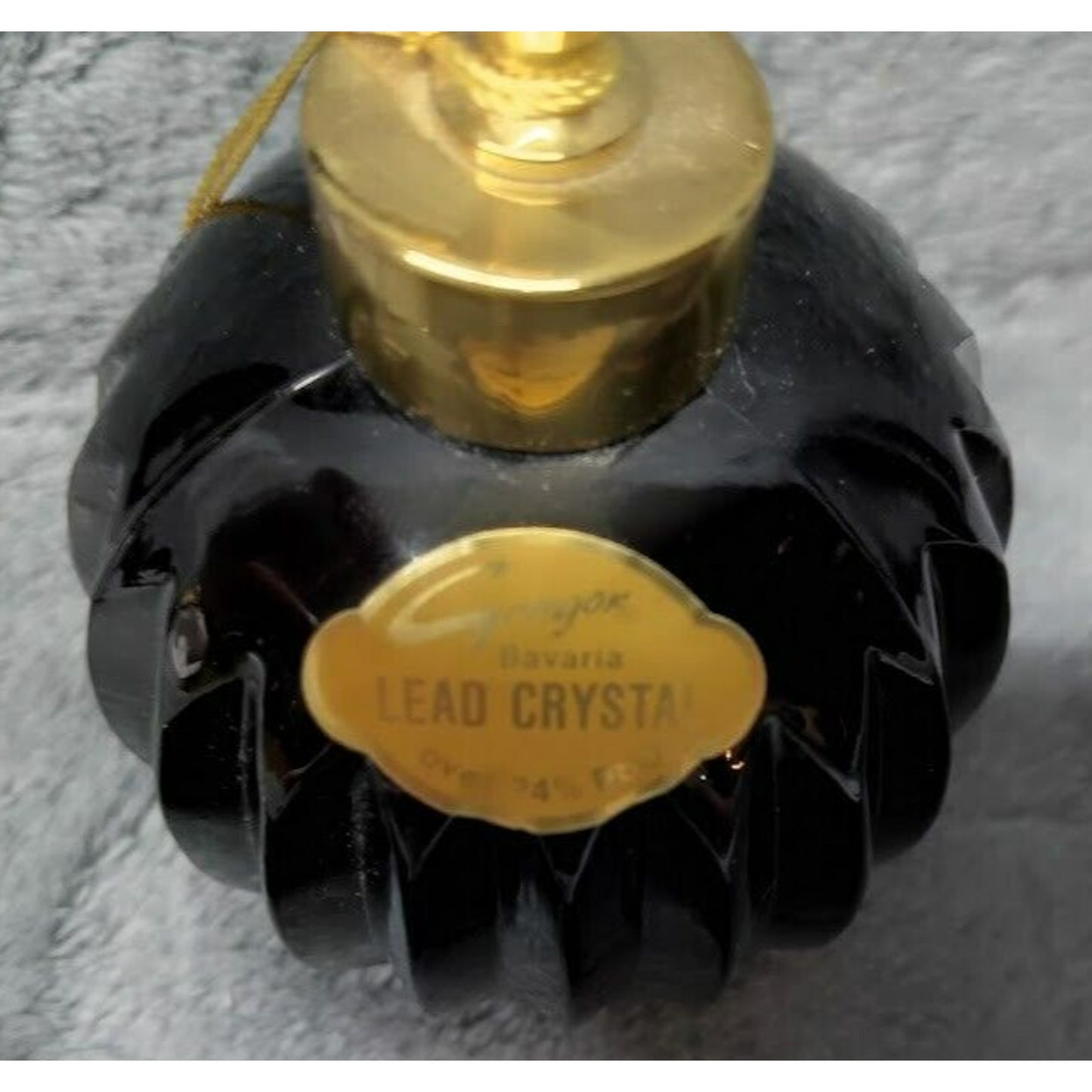 Gregor Bavaria Royal W Germany Black Lead Crystal Atomizer Perfume Bottle