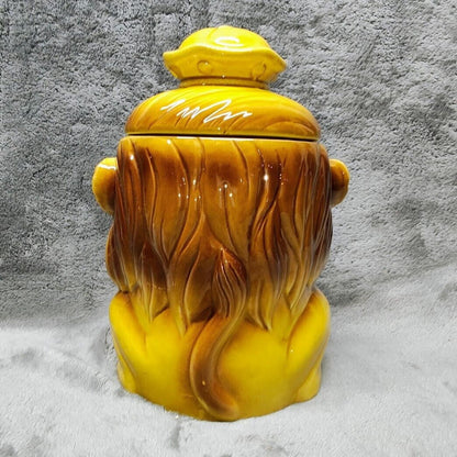 Vintage Lion King Cookie Jar, Red Lollipop Crown Japan