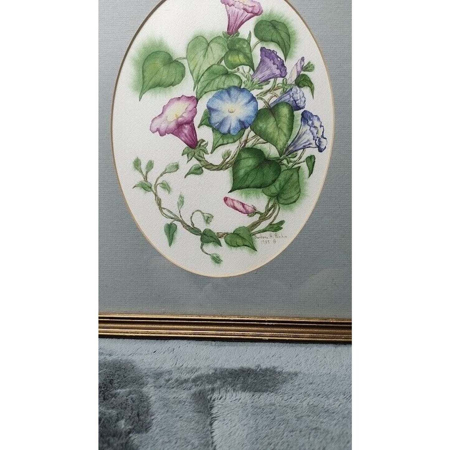 Lot of 3 - ORIGINAL Watercolors By BARBARA H. RIEHM Framed & Matted 1982 & 1985