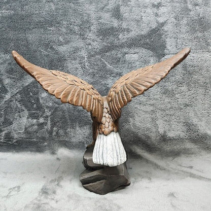 Large '90 Vintage 13" tall Porcelain Eagle w/ wings spread to 16" Hand Painted