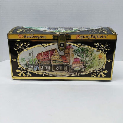 Decorative Collectible German Tin Box - Gottfried Wicklein Nuremberg Gingerbread