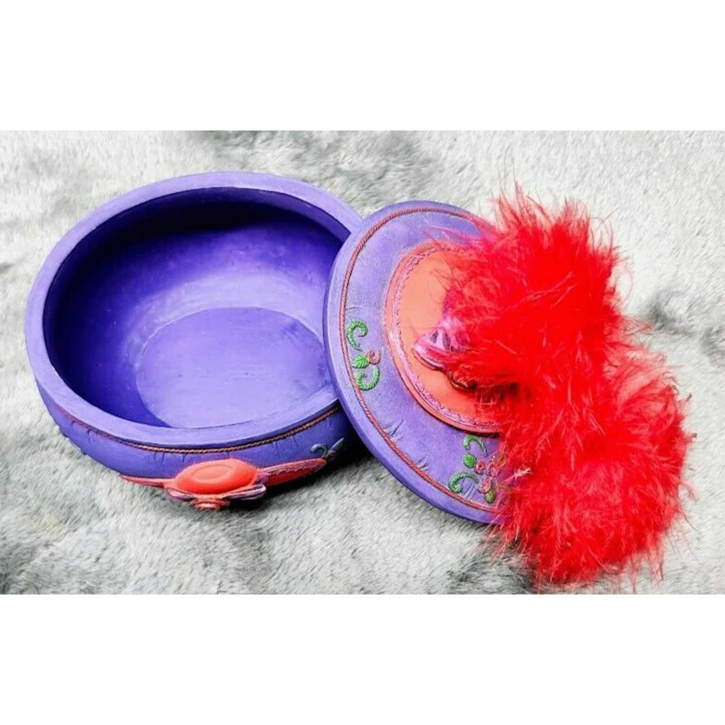 Red Hat society items 4 pcs - shelf sitter, bobble head, earrings, trinket box