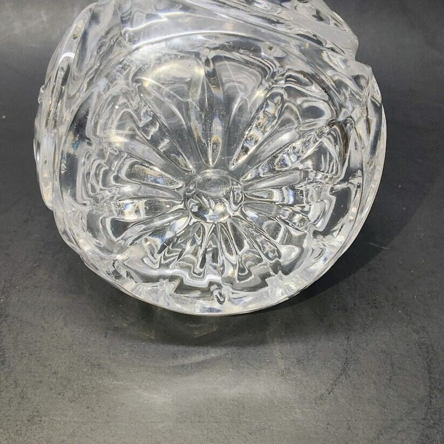 Crystal Clear Cut Glass Art Deco Decanter with Stopper Cruet