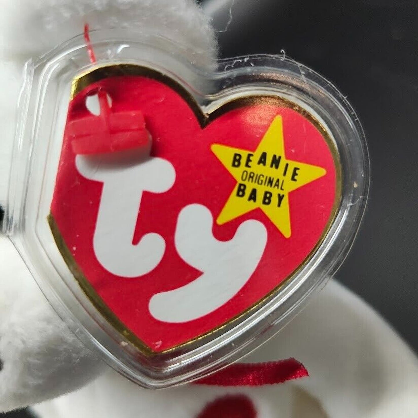 RARE TY Valentino Bear Beanie Baby 1993/1994 with Tag Errors and Brown Nose