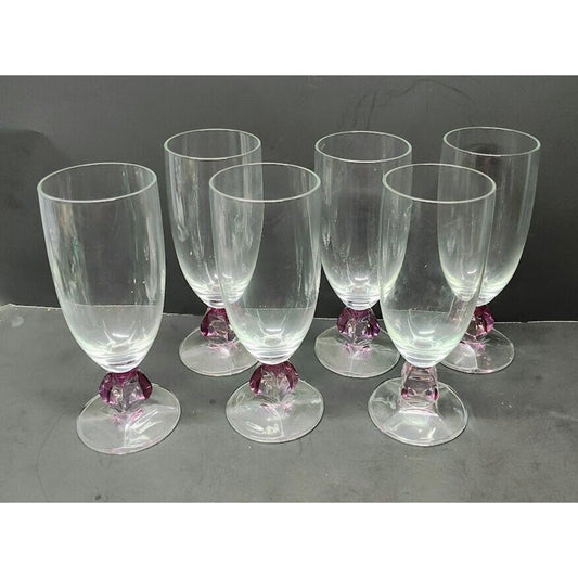 Agarthi Cristallo Italian Crystal Wine Glasses Set of 6