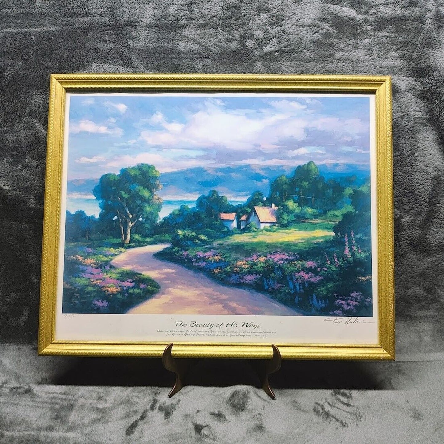 Todd Williams SIGNED, NO #9109, FRAMED LITHOGRAPH "The Beauty of His Ways "