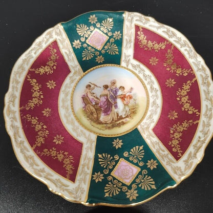 Set of 4 Antique Royal Vienna Plate 1883-1914 Allegorical Scene 5.75" Saucers