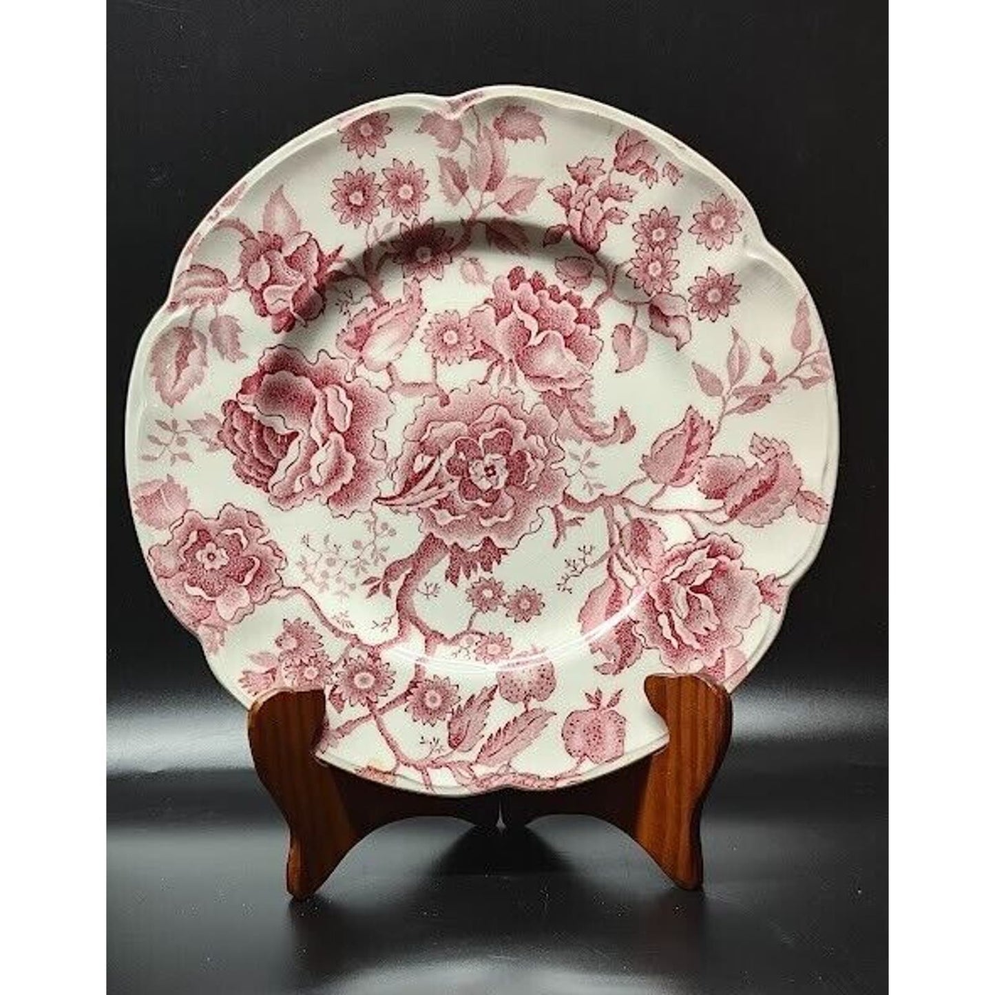 Johnson Brothers English Chippendale Red Pink 10” Dinner Plate