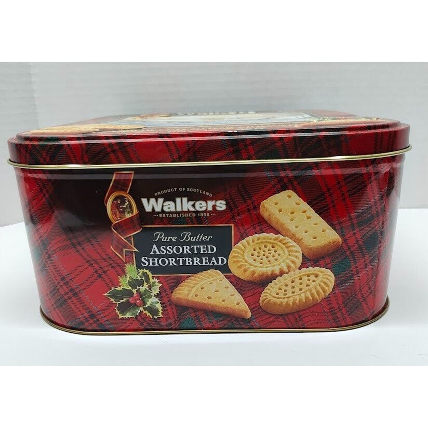 Kirkland Walkers Premium Shortbread Cookies Collectible Large Empty Tin Can