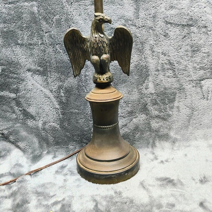 Vintage Federal Art Brass & Wood American Eagle Bird 28" Table Lamp - Tested