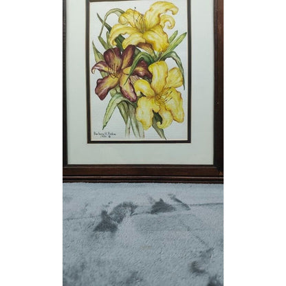 Lot of 3 - ORIGINAL Watercolors By BARBARA H. RIEHM Framed & Matted 1982 & 1985