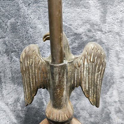 Vintage Federal Art Brass & Wood American Eagle Bird 28" Table Lamp - Tested