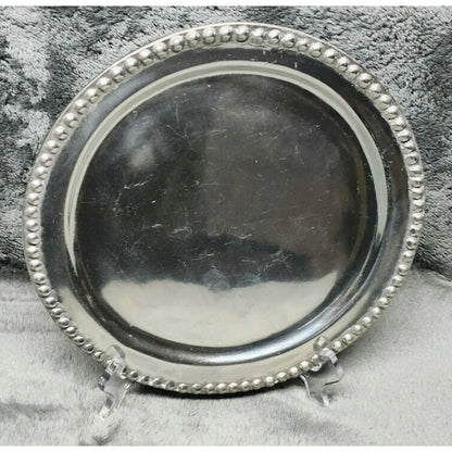 VARI DISENOS Cast Pewter Plate 10" diameter ~ signed V Disenos G