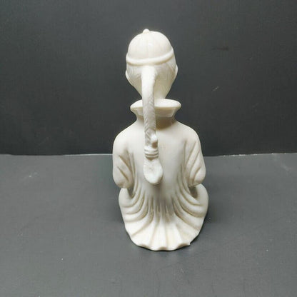 Boy Playing Flute White Porcelain Figurine ARDALT Japan Mid Century Statue 5.5''