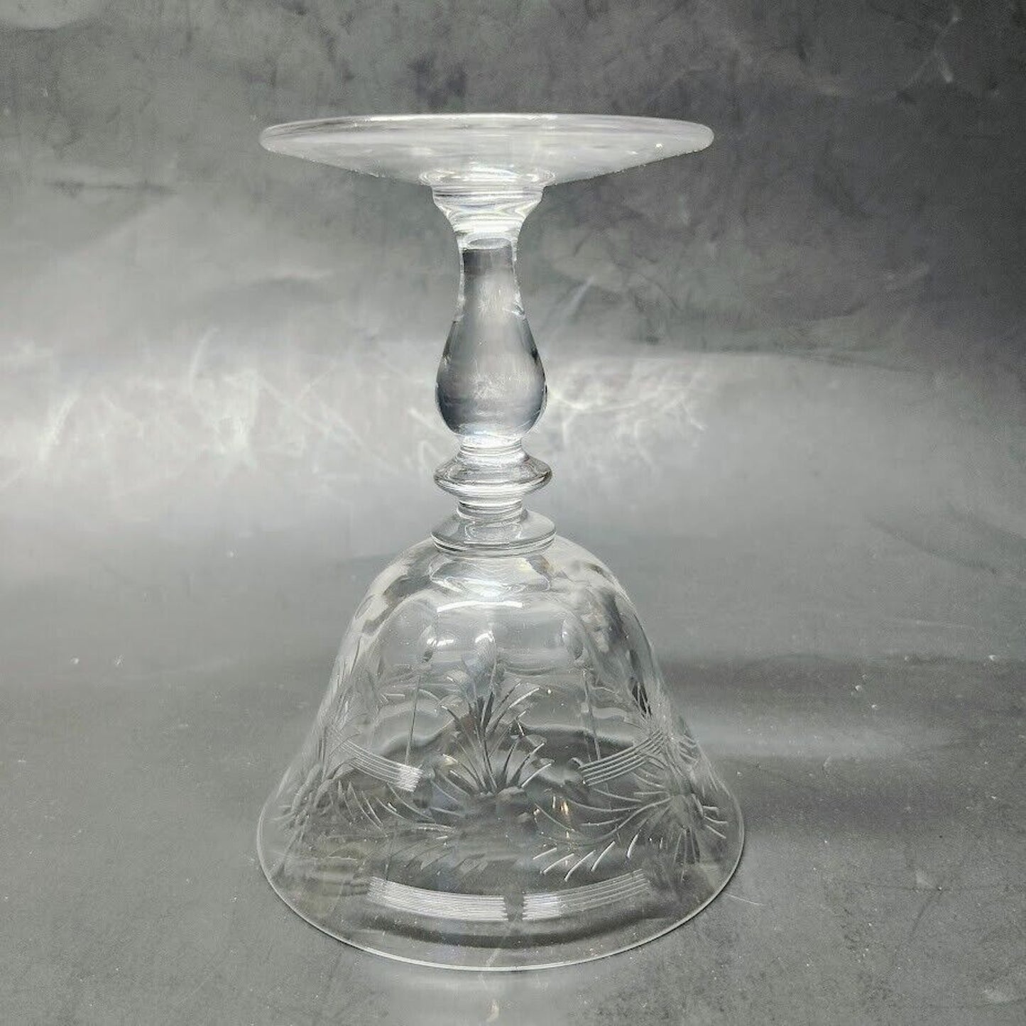 7 JULISKA 4.8in Tall Etched Dessert  Parfait Glass Made in Czech Republic