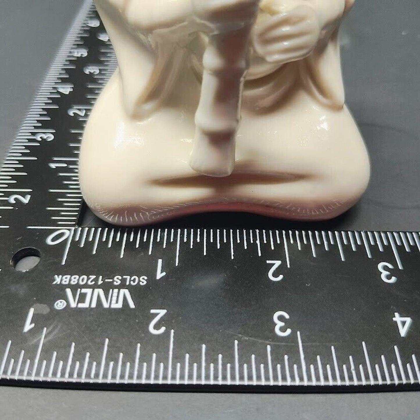 Boy Playing Flute White Porcelain Figurine ARDALT Japan Mid Century Statue 5.5''