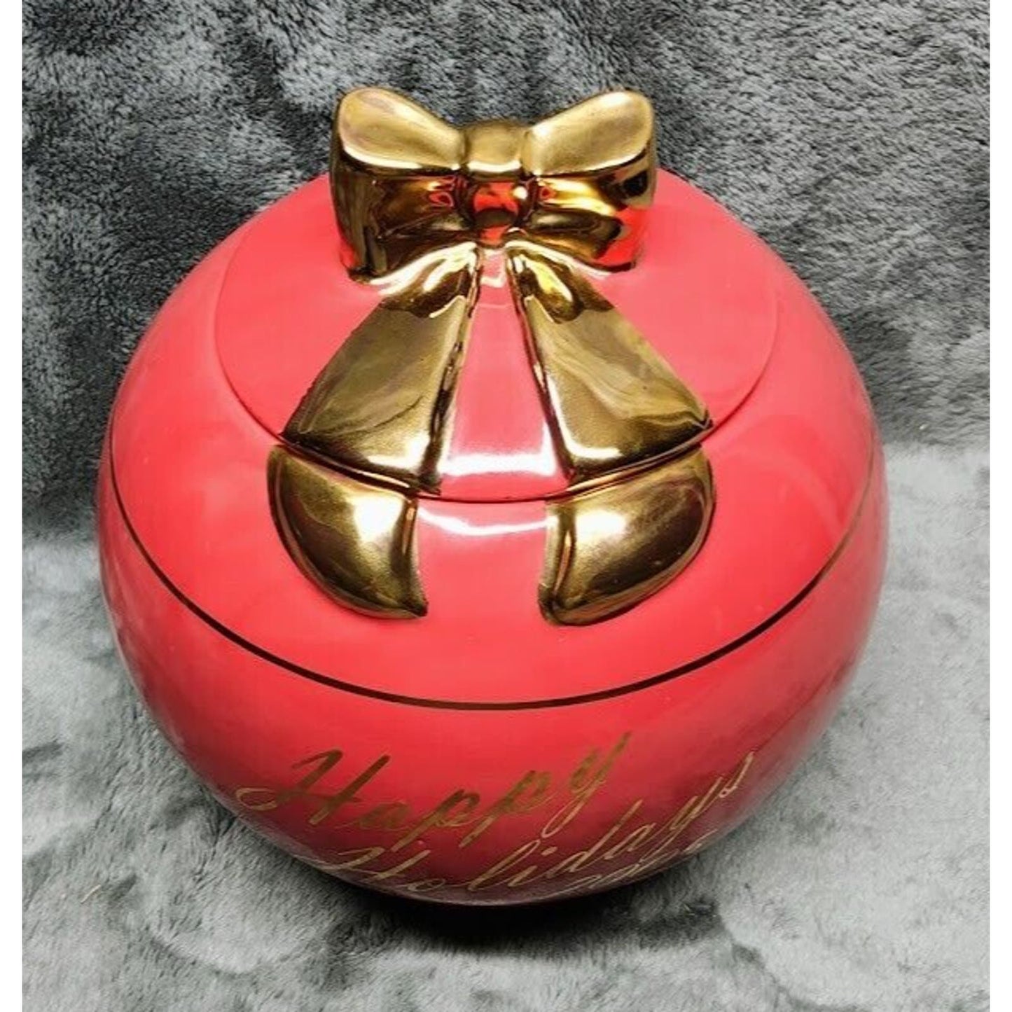 MCCOY POTTERY Ltd. Happy HOLIDAYS Limited Edition Christmas Bulb Cookie Jar