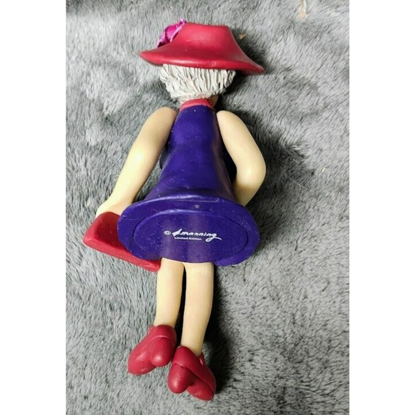 Red Hat society items 4 pcs - shelf sitter, bobble head, earrings, trinket box