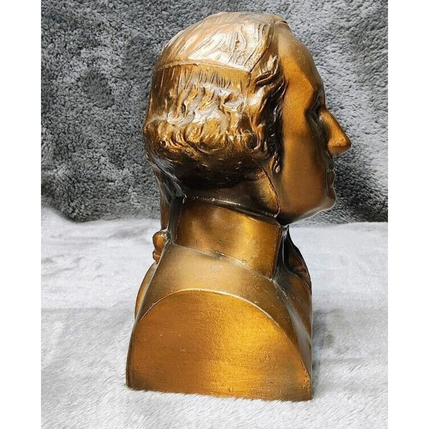 Vintage George Washington Banthrico Piggy Bank Copper Bust Paperweight Collector