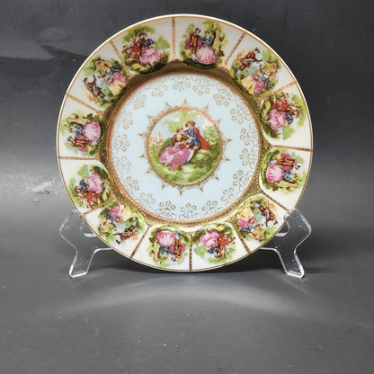 3 Arnart, Fragonard, Love Story-Courting Couple,8”Cabinet Plate, Royal Vienna Style