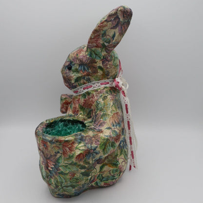 Paper Mache Rabbit With Ribbons, Small Compartment