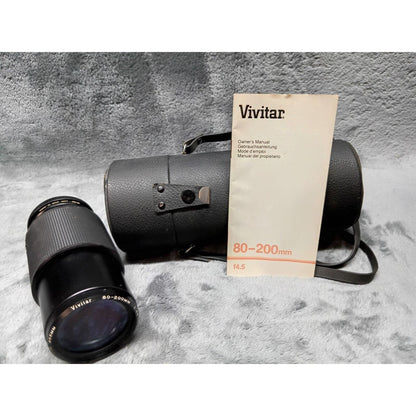 VIVITAR 80-200mm 1:4.5 MC ZOOM LENS -Minolta MD Camera Mount w/ Manual