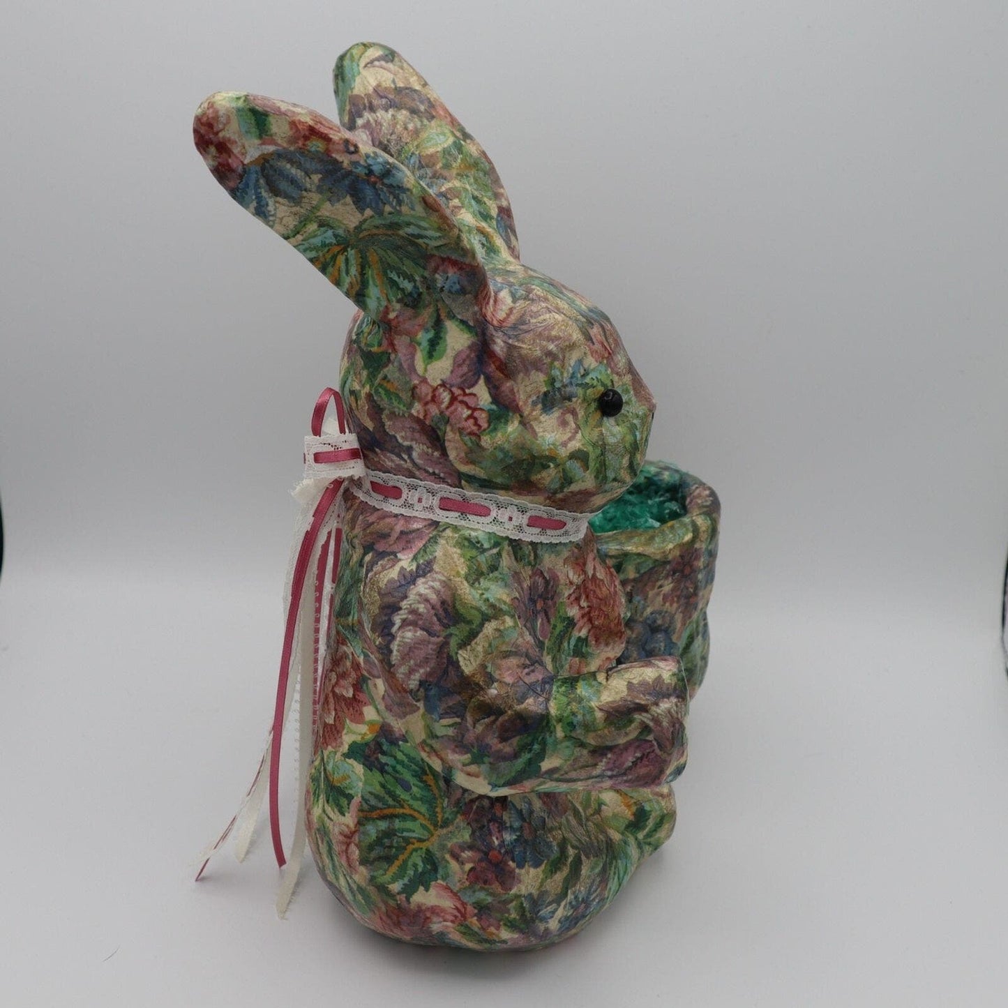 Paper Mache Rabbit With Ribbons, Small Compartment