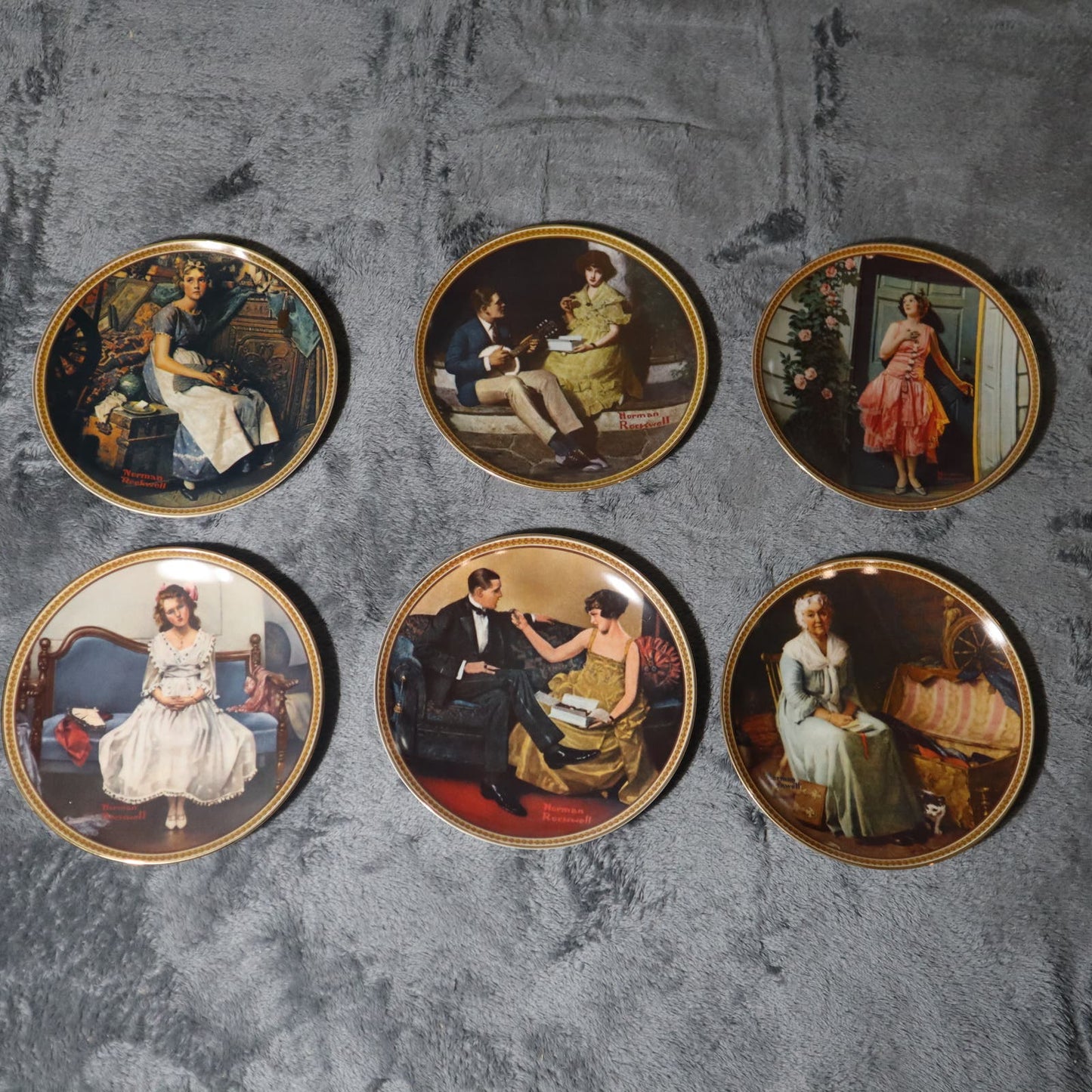 Norman Rockwell's Rediscovered Women - ALL 12 plates in the collection