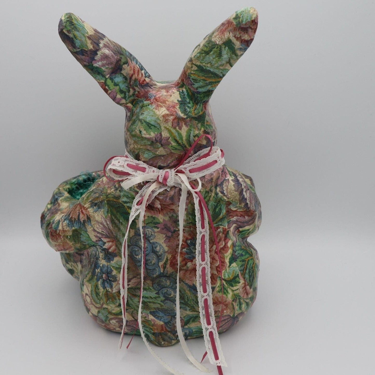 Paper Mache Rabbit With Ribbons, Small Compartment