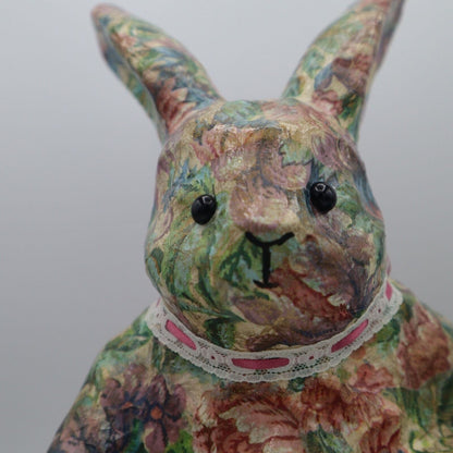 Paper Mache Rabbit With Ribbons, Small Compartment