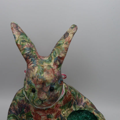 Paper Mache Rabbit With Ribbons, Small Compartment